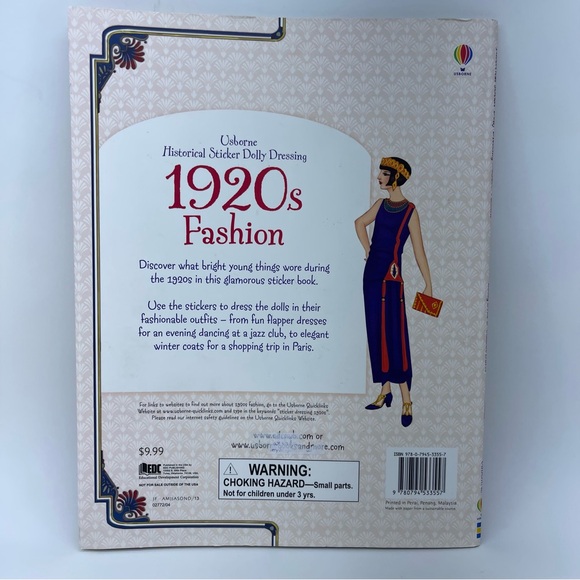 Vintage Paper Dolls Usborne Historical Sticker Paper Dolls 1920's Fashion New - Picture 2 of 16